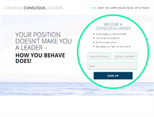 Tablet Screenshot of creatingconsciousleaders.com